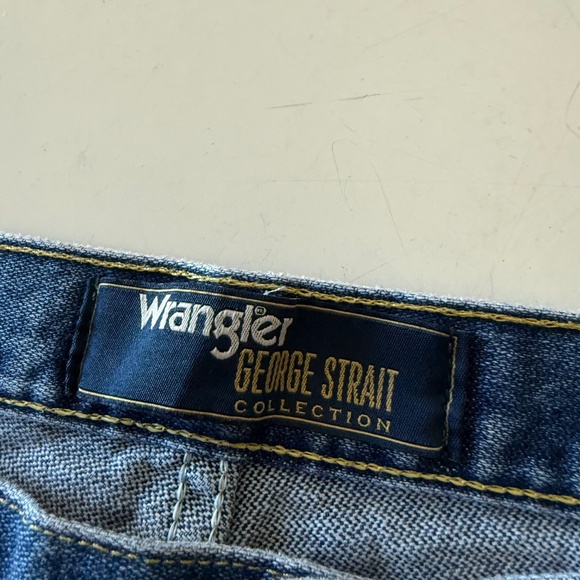 Wrangler George Strait Western Dark Wash Denim Cowboy Cut Jeans Mens 38 x 38 - Picture 5 of 11
